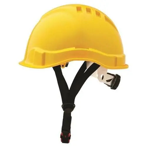 Pro Choice Airborne Linesman Hard Hat Unvented Micro Peak, 6 Point Ratchet Harness - HH6MP PPE Pro Choice YELLOW